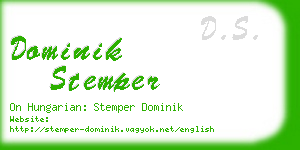dominik stemper business card